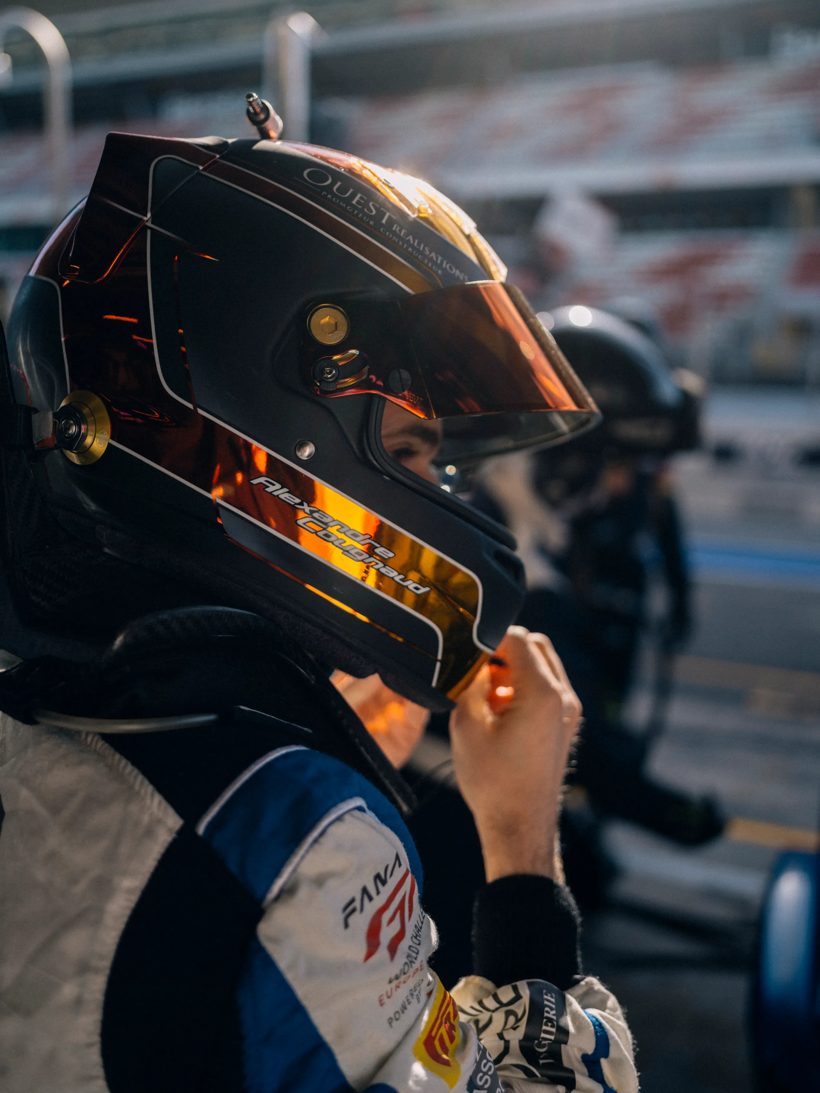 Profil casque sur le circuit de Monza